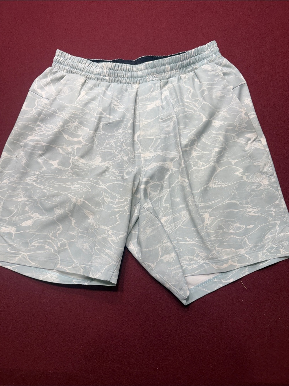Light Blue Patterned Men’s Swim Shorts